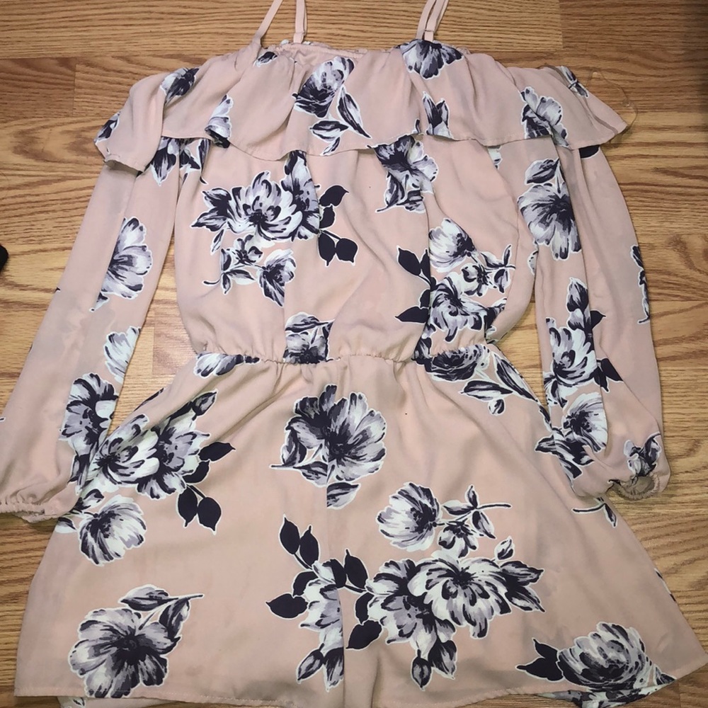 Pink Floral Romper